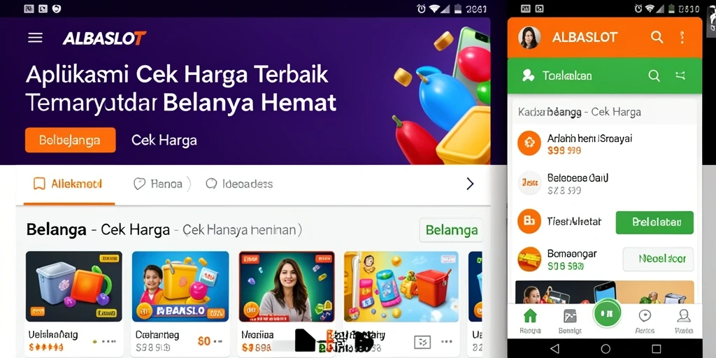 Tampilan antarmuka utama ALBASLOT untuk cek harga produk.