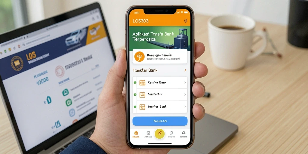 Antarmuka aplikasi Transfer Bank LOS303 yang sederhana dan efektif.