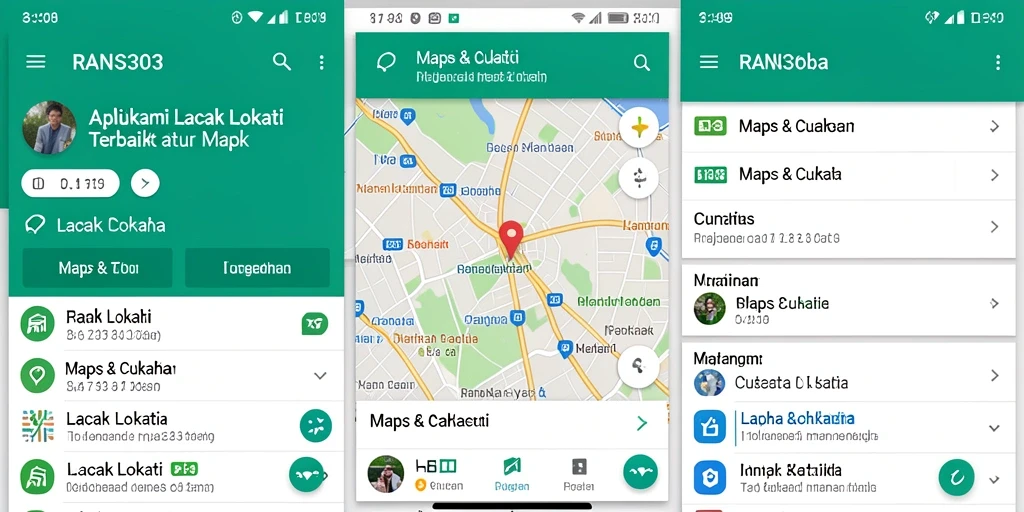Tampilan antarmuka RANS303 menampilkan peta interaktif untuk lacak lokasi.