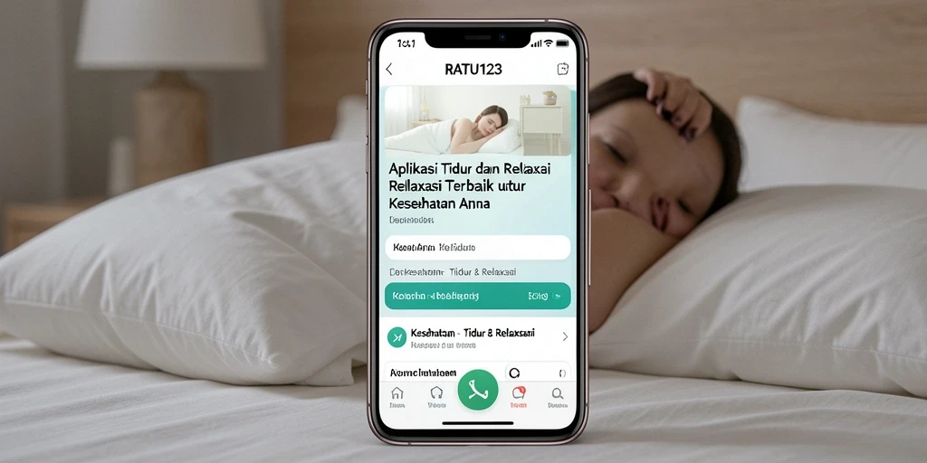 Tampilan antarmuka aplikasi RATU123 yang intuitif dan menenangkan.